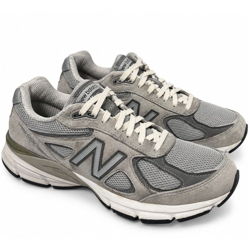 New Balance 990v4 Sneakers Women 9.5 Gray Suede Mesh USA Made Casual Running Dad